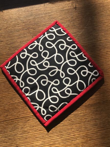 Red and Black with Denim Trivet picture