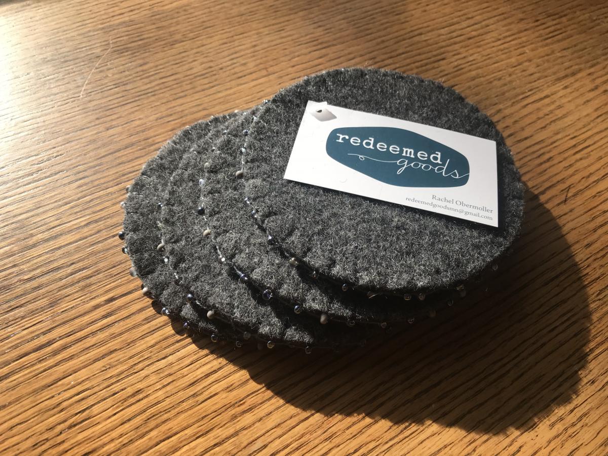 Beaded Coasters - Set of Four picture