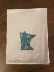 Minnesota Dish Towel - Blue Berries and Feathers