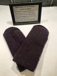 Plum Heather Felted Mittens - Black Fleece Lining