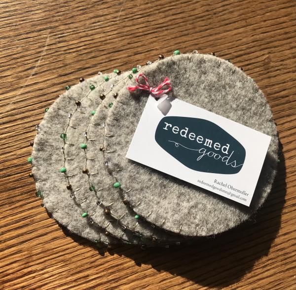 Beaded Coasters - Set of Four picture