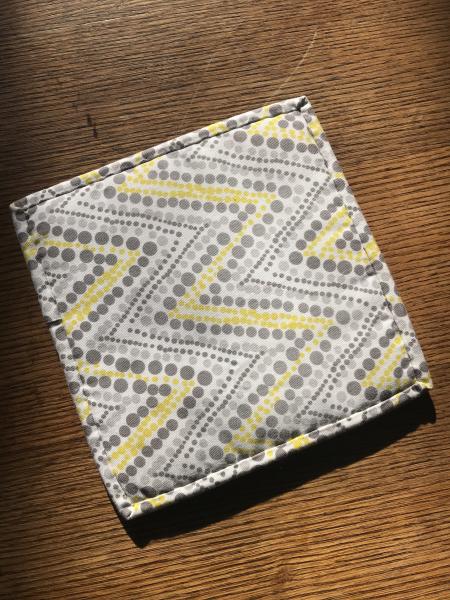 Yellow and Gray with Denim Trivet picture