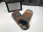 Fair Isle Felted Mittens - Teal Fleece Lining