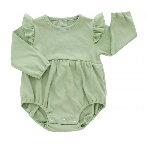 Sage Long Sleeve Flutter Sleeve Onesie picture