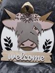 Cow Welcome Sign