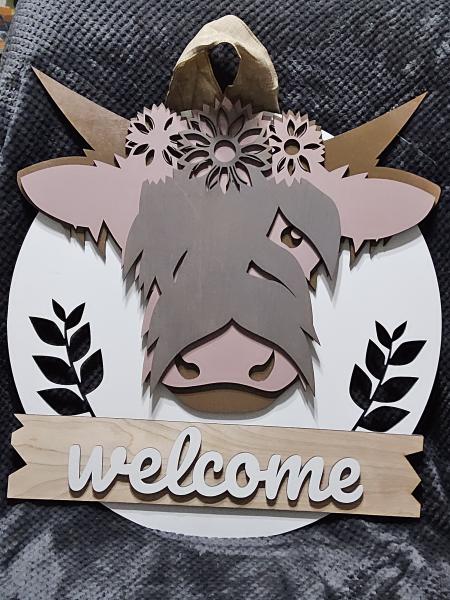 Cow Welcome Sign