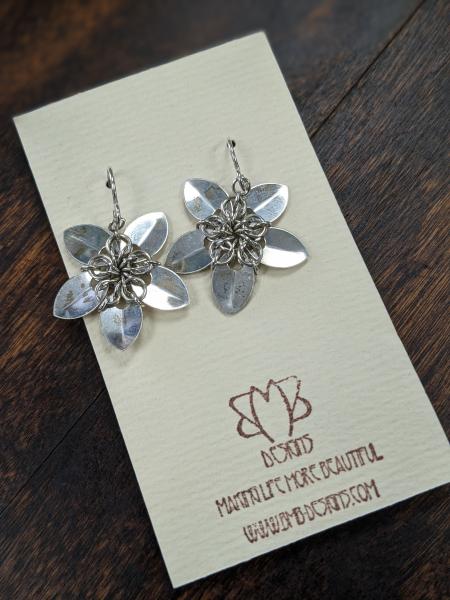 Sterling Silver Flower Earrings