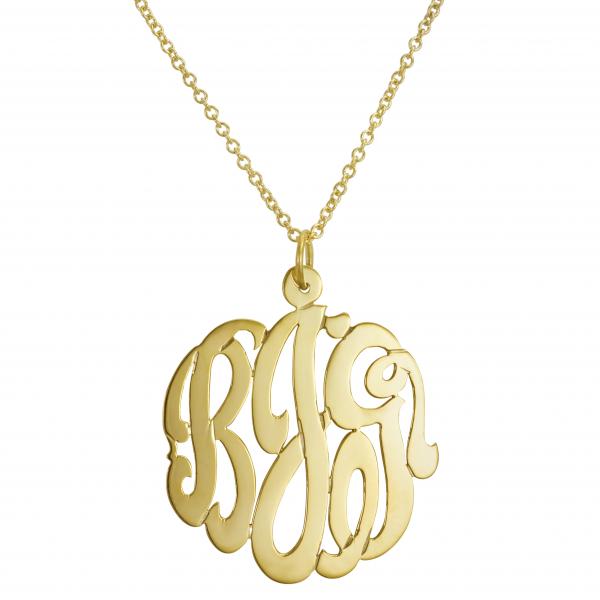 Monogrammed Cut Out Necklace picture