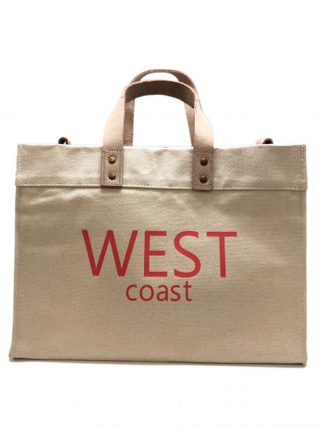 Kim Small Canvas Box Tote with Vinyl East Coast or West Coast picture