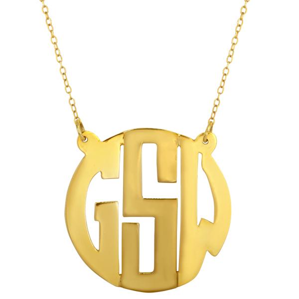 Monogrammed Cut Out Necklace picture