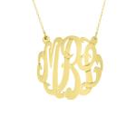 Monogrammed Cut Out Necklace