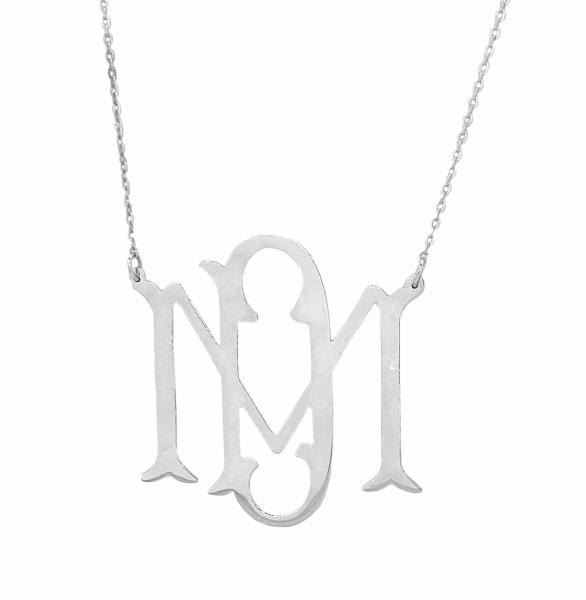 Bae Cut Out Monogram Necklace picture