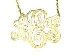 Monogrammed Willow Cut Out Necklace