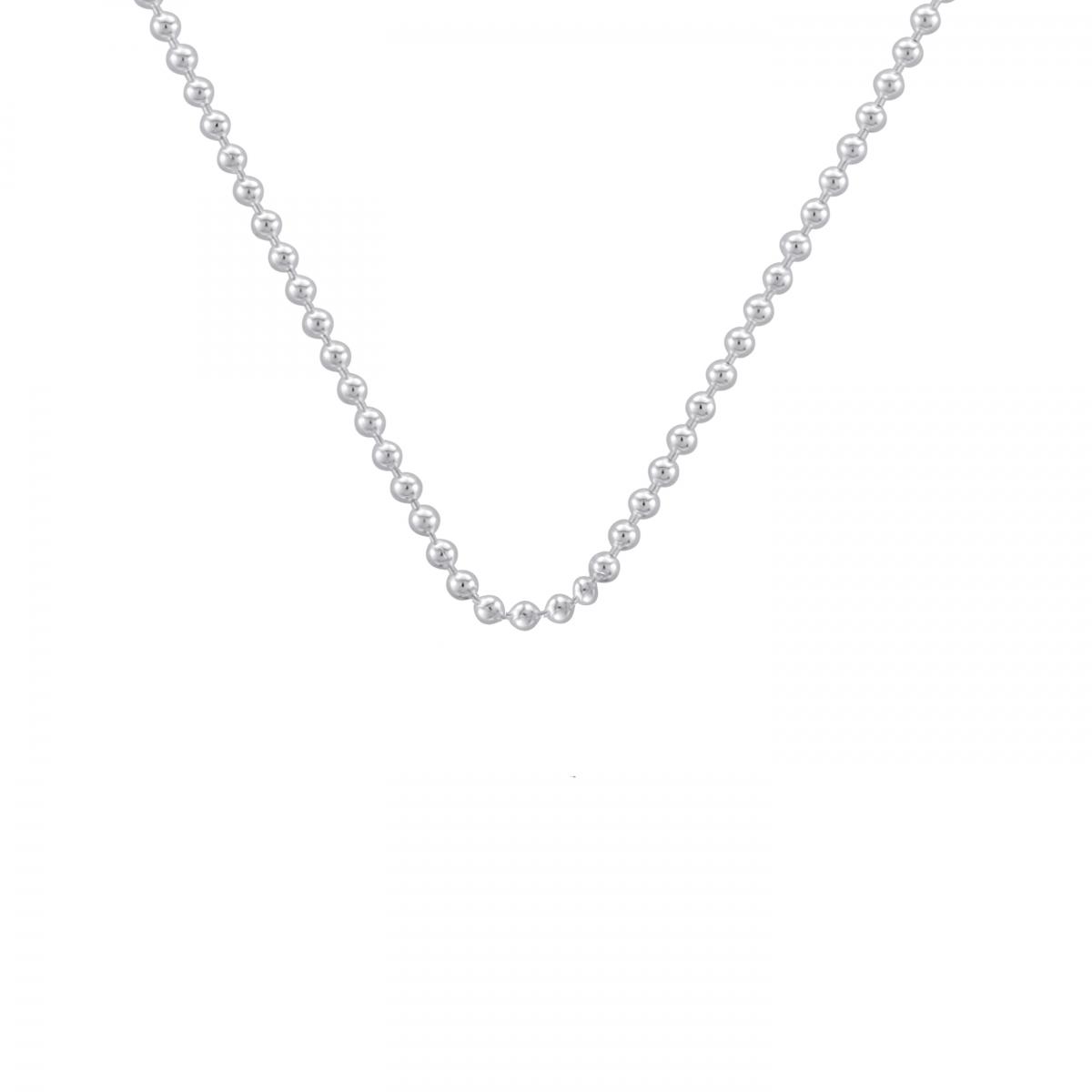 Micro Beaded Necklace with Engraved Disc picture