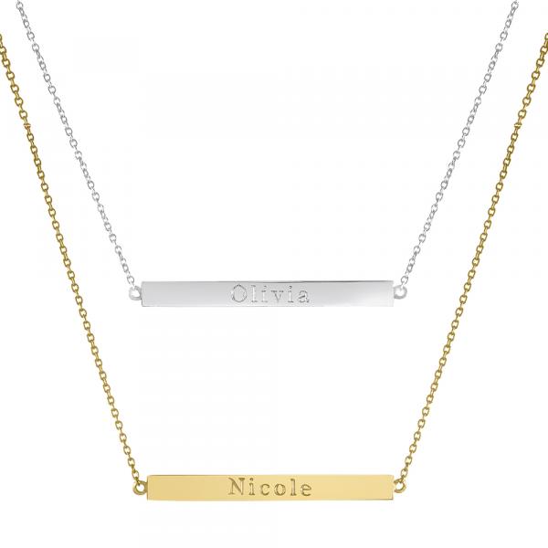 Engrave Lily Bar Necklace