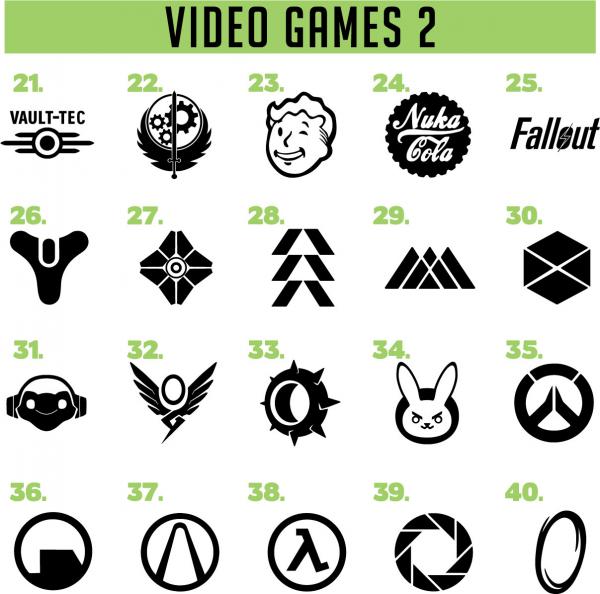 Video Game vinyl decals picture