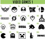 Video Game vinyl decals