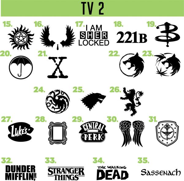 TV show vinyl decals picture