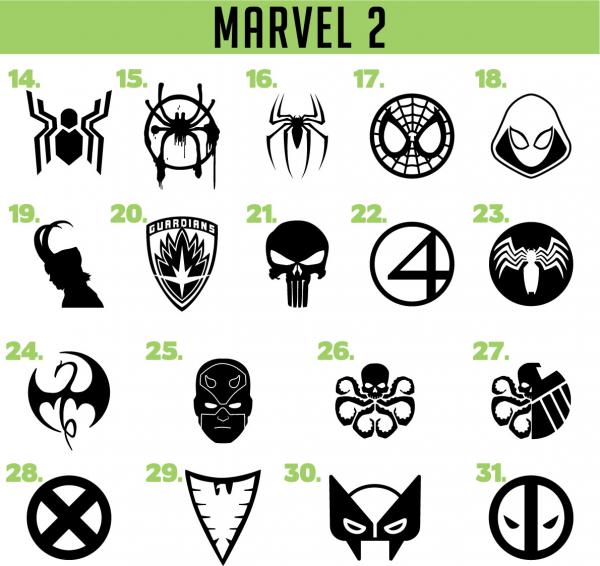 Marvel vinyl decals picture