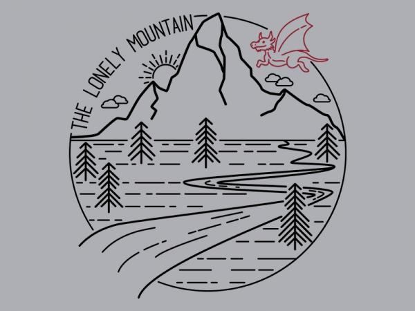 The Lonely Mountain / Hobbit LOTR inspired t-shirt picture