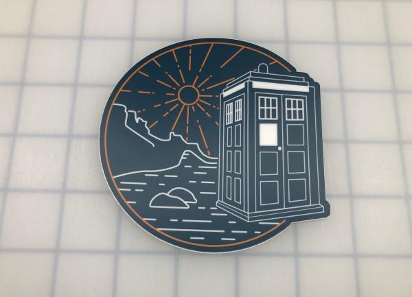 TARDIS printed decal picture