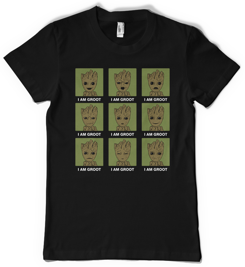 Many Moods of Groot / Marvel Guardians inspired t-shirt picture
