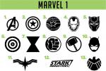 Marvel vinyl decals