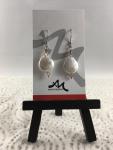 Freshwater Peal Earrings with Pink Swarovski Crystals