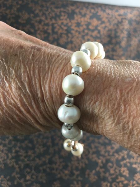 Freshwater White Pearl Bracelet_Adjustable picture