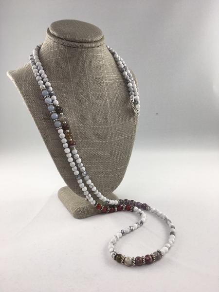 Semi-Precious Stone and Howlite Necklace picture