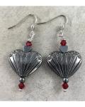 Gunmetal Heart Earrings