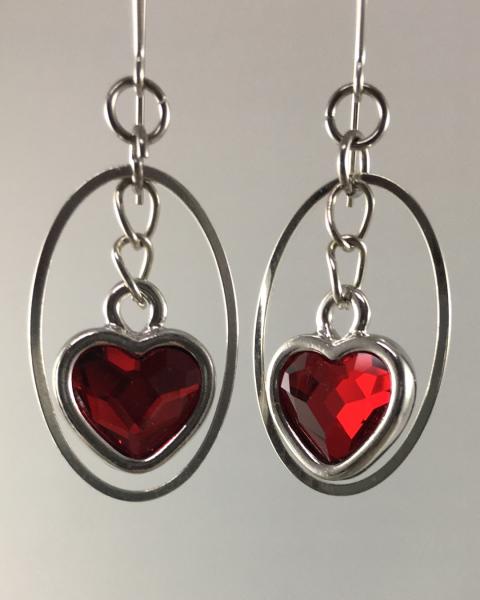 Swarovski Crystal Heart and Hoop Earrings picture