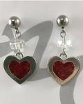 Sparkle Heart Post Earrings