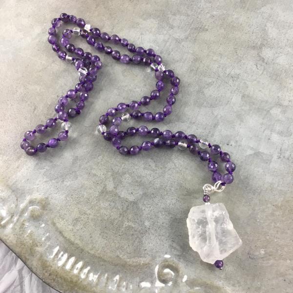 Amethyst and Crystal Mala Necklace picture