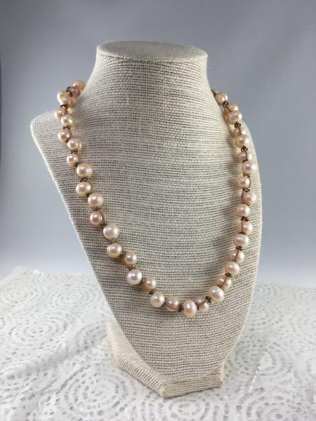Pale Peach Freshwater Pearl Necklace picture