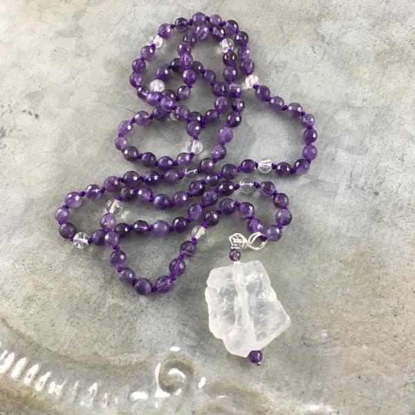 Amethyst and Crystal Mala Necklace picture