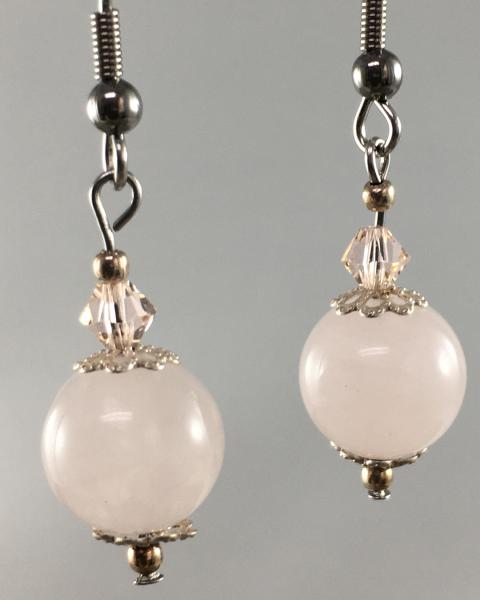 Rose Quartz Drop Earrings picture