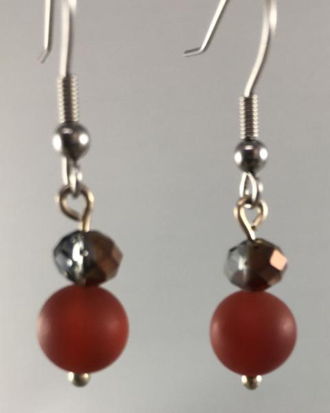 Red Carnelian Drop Earrings picture