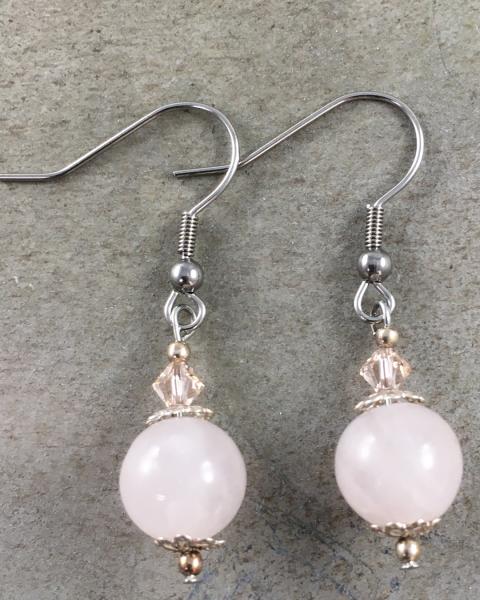 Rose Quartz Drop Earrings