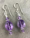 Amethyst Faceted Oval Earrings