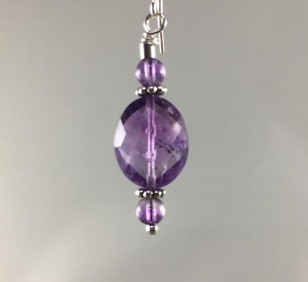 Amethyst Faceted Oval Earrings picture