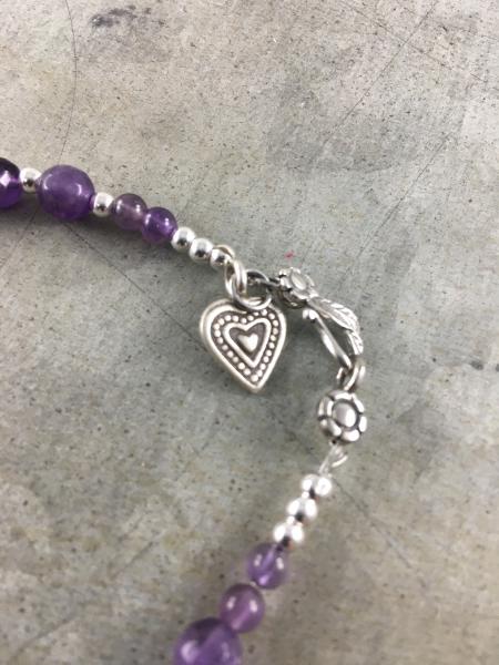 Amethyst Bracelet with Sterling Heart picture