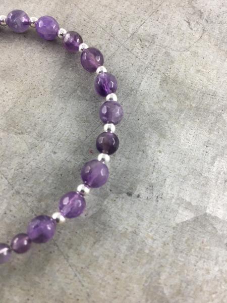 Amethyst Bracelet with Sterling Heart picture