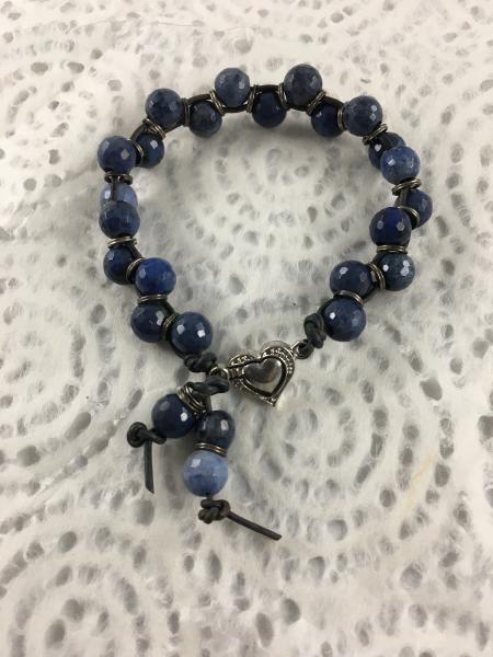 Blue Faceted Dumotierite Bracelet