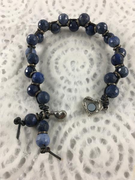 Blue Faceted Dumotierite Bracelet picture