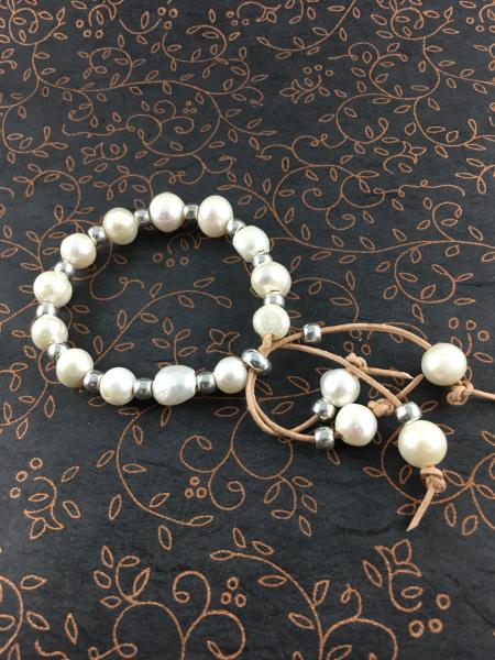 Freshwater White Pearl Bracelet_Adjustable picture