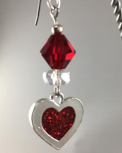 Sparkle Heart Dangle Earrings picture