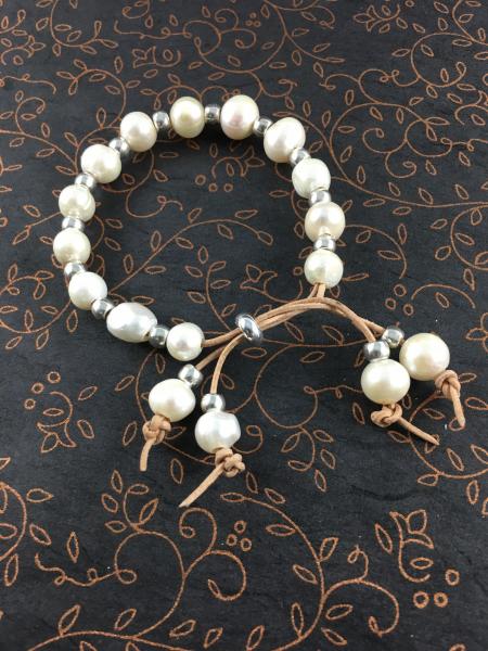 Freshwater White Pearl Bracelet_Adjustable picture