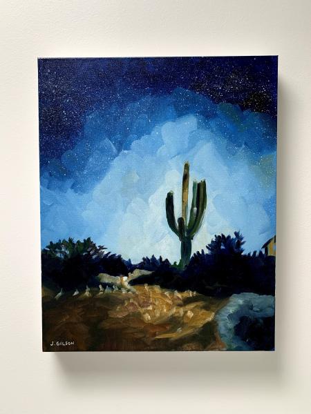 16" x 20" "Arizona Desert" oil on gallery wrapped canvas picture