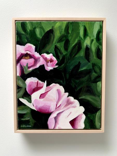 11" x 14" "Pink Party" framed Oil Painting on canvas picture